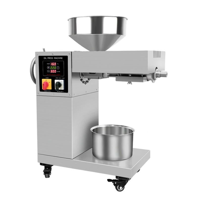 D05 capacity 8-12kg/h medium stainless steel body pure copper motor oil press - Commercial Oil Pressing Machine - 7