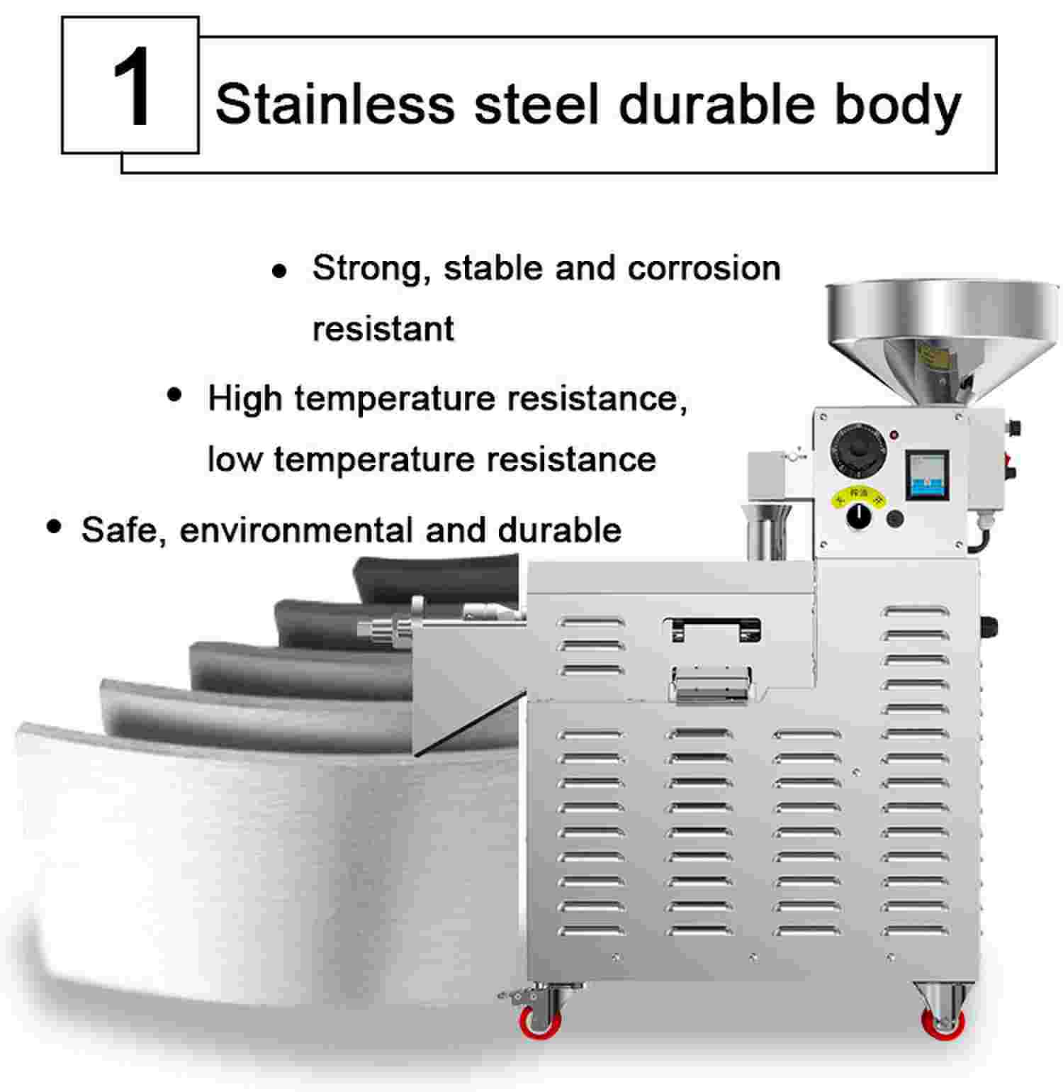 S03 stainless steel intelligent oil press  capacity 15-20kg/h - Commercial Using Noodel Machine - 4