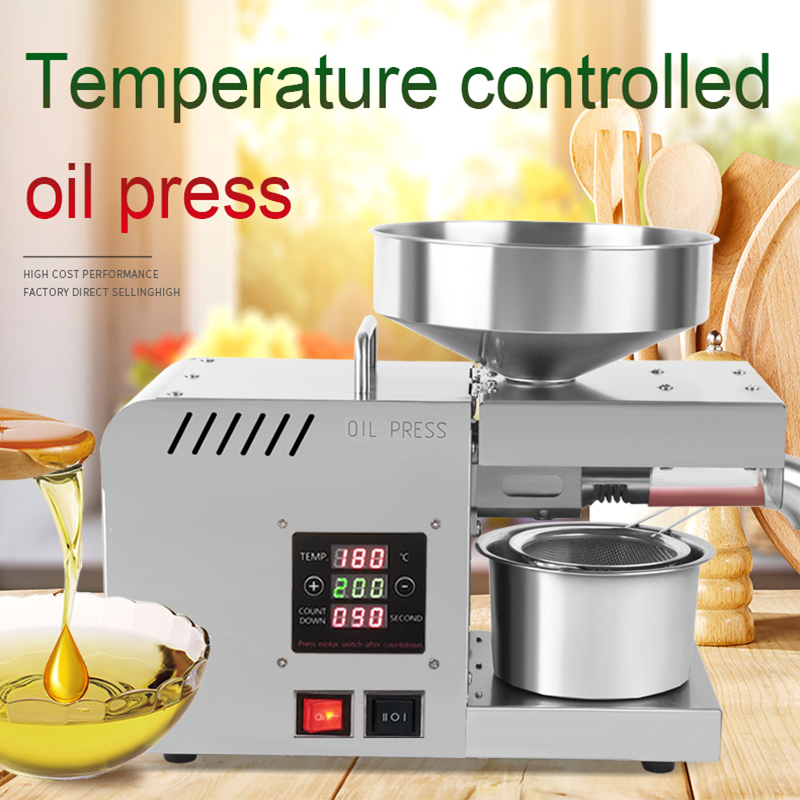 X5S temperature control stainless steel intelligent oil press capacity 3.5-5.5kg/h - Commercial Oil Pressing Machine - 1