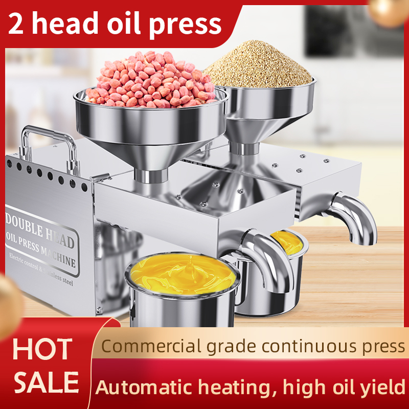 B02 Double head oil press can be used for home and commercial processing capacity 6-8kg/h