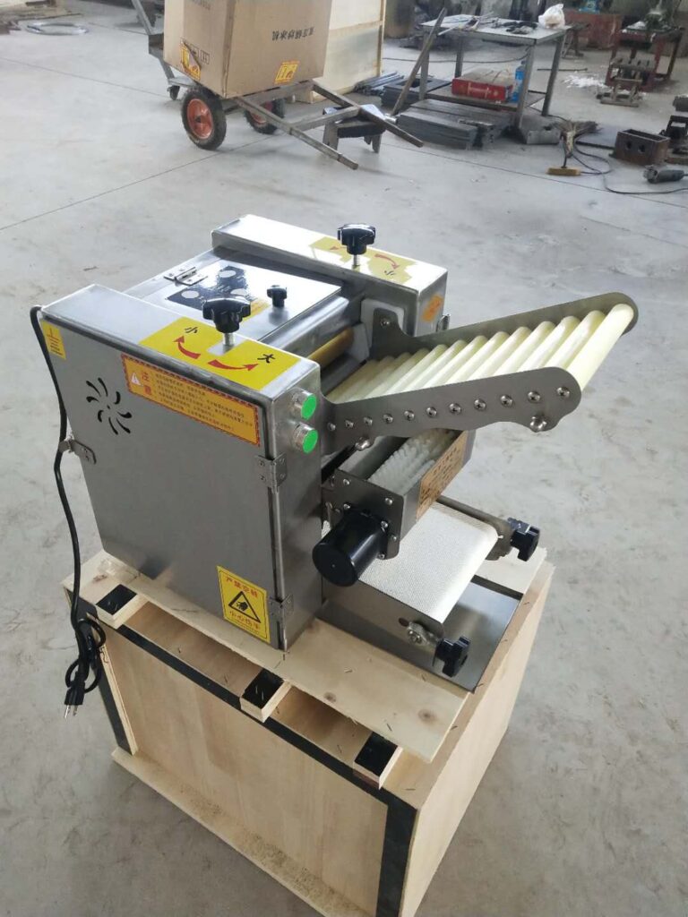 Chinese Factory High Efficiency Dough Press Production Line Dough Skin Maker Machine Wrapper For Sale Stainless Steel Good Quality Samosa Skin