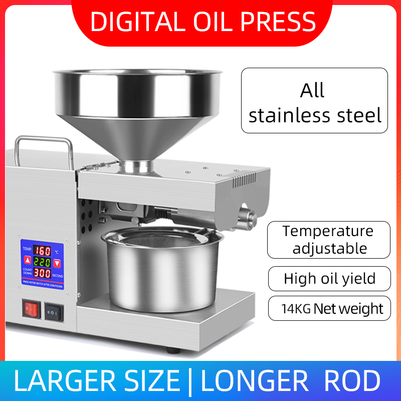 K38 A new generation of stainless steel large size oil press 6.5-9.5kg/h