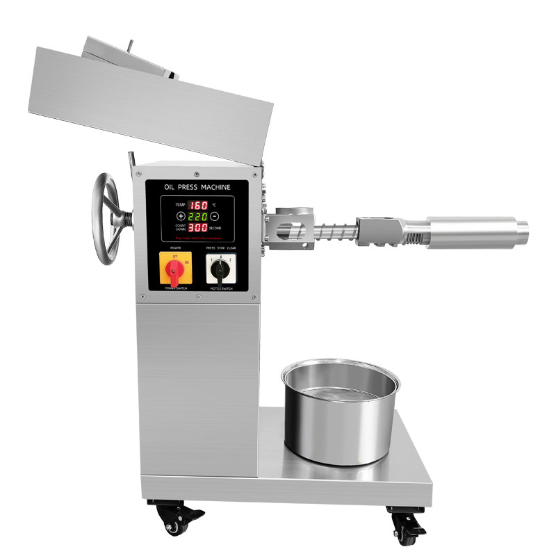 D05 capacity 8-12kg/h medium stainless steel body pure copper motor oil press - Commercial Oil Pressing Machine - 6