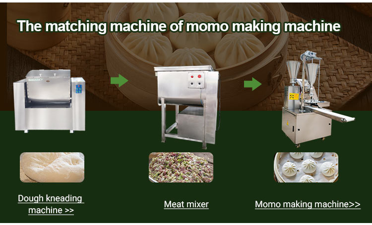 Double-Bucket Steamed Bun Machinery For Restaurant Momo Making Machine With High Capacity 10000pcs/hour - Bun/MoMo Machine - 7