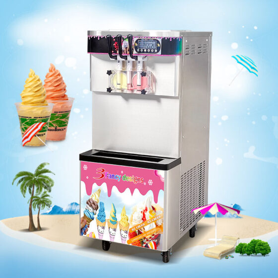 Ice Cream Manufacturers Ice Cream Machine 3 Flavors Soft Ice Cream Maker Chinese Good Humor Ice Cream Machine Maker Commercial