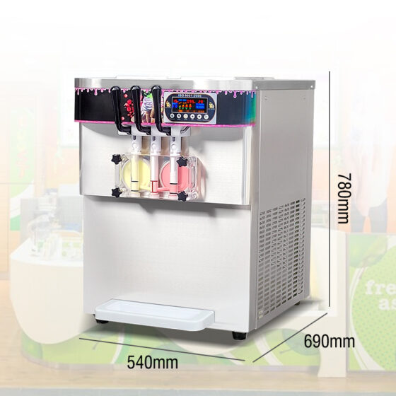 3 Flavor Ice Cream Machine Manufacturers Table Top Commercial Ice Cream Making Machine