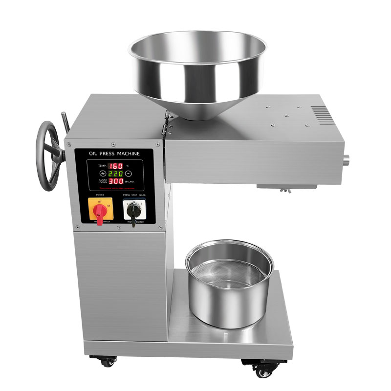 D05 capacity 8-12kg/h medium stainless steel body pure copper motor oil press - Commercial Oil Pressing Machine - 5