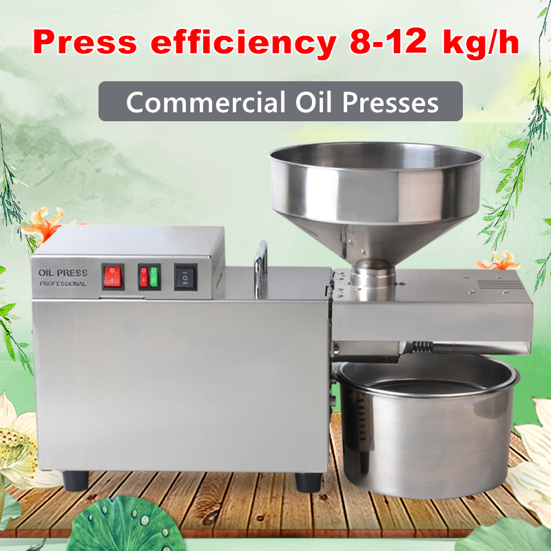 S9 New configuration new upgrade capacity 8-12kg/h industrial large motor professional grade oil press