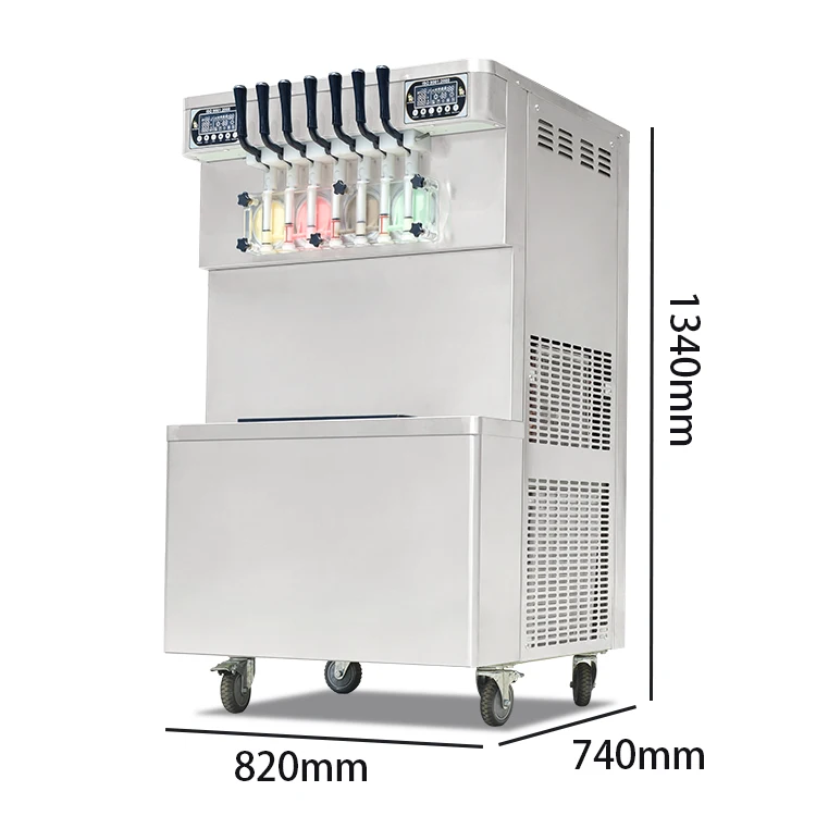 Commercial Floor 7 Flavors Soft Serve Ice Cream Machine/Home Ice Cream Machine Automatic/7 Nozzles Ice Cream Maker Machine - Soft Ice Cream Machine - 1