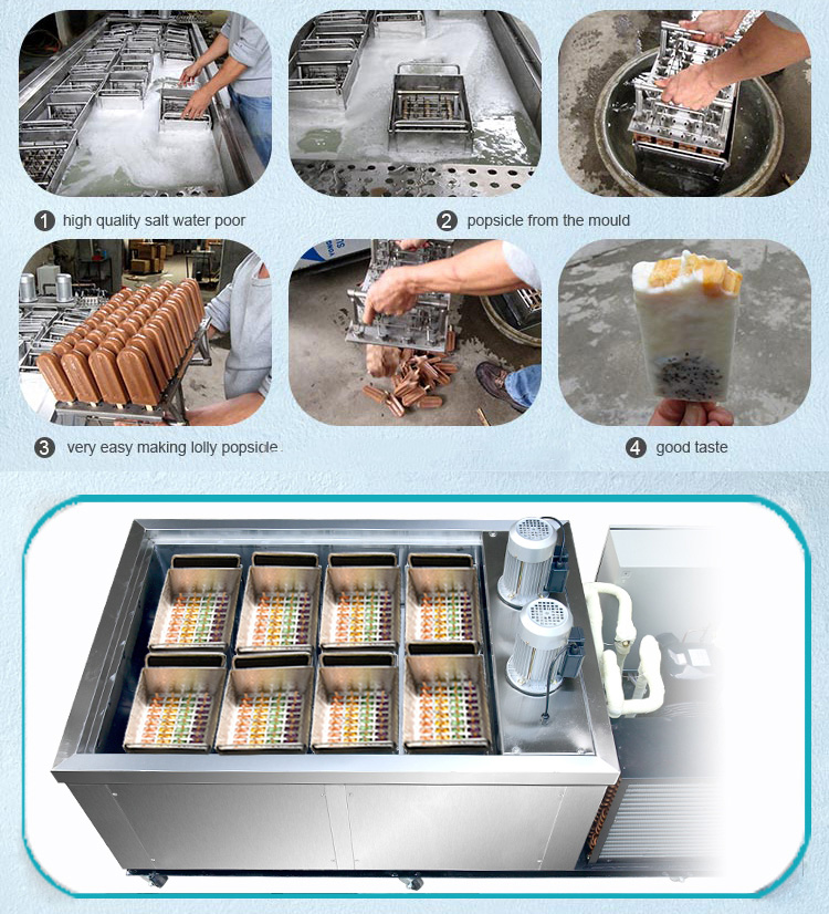 High Production 8 Molds CE Cream Gelato Ice Lolly Machine/Ice Popsicle Machine/Ice Pop Machine - Popsicle Machine - 4