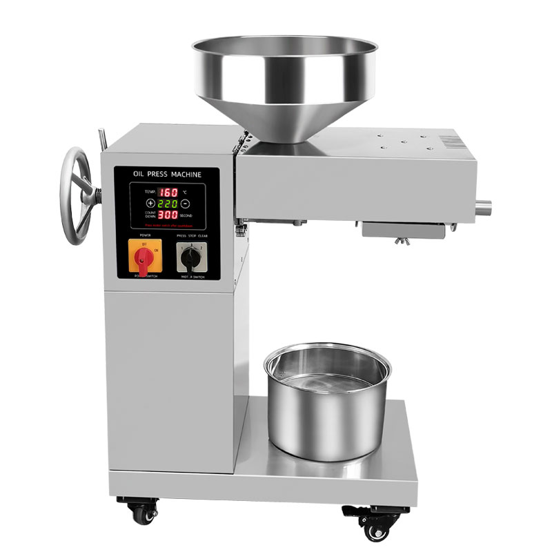 D05 capacity 8-12kg/h medium stainless steel body pure copper motor oil press - Commercial Oil Pressing Machine - 4