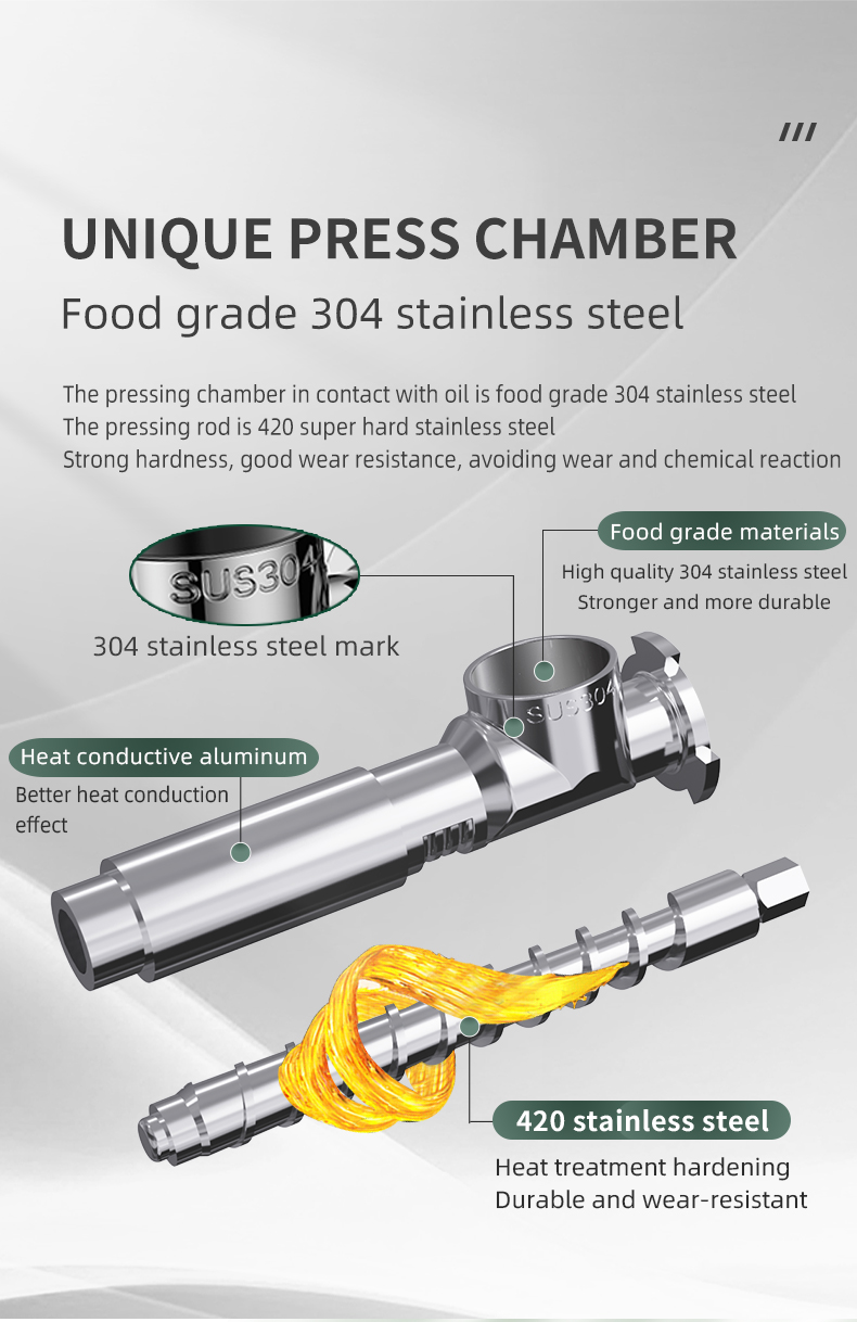 B01S  oil press can be used for home and commercial processing capacity 3.5-5kg/h - Commercial Oil Pressing Machine - 11