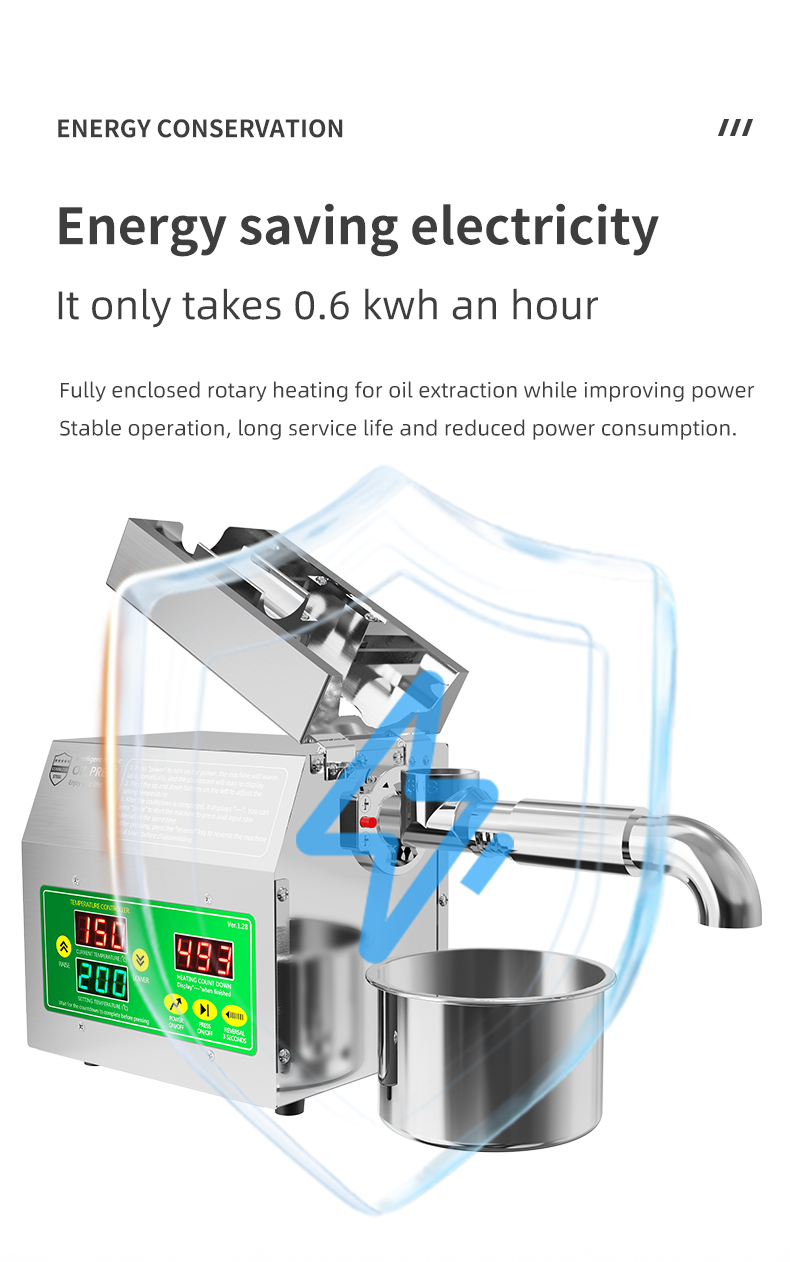 B01S  oil press can be used for home and commercial processing capacity 3.5-5kg/h - Commercial Oil Pressing Machine - 12