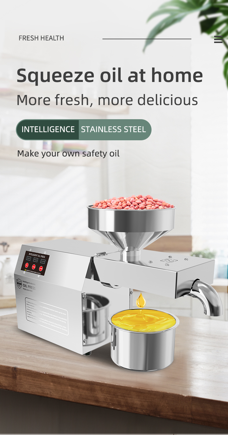 B01  oil press can be used for home and commercial processing capacity 3.5-5kg/h - Commercial Oil Pressing Machine - 2