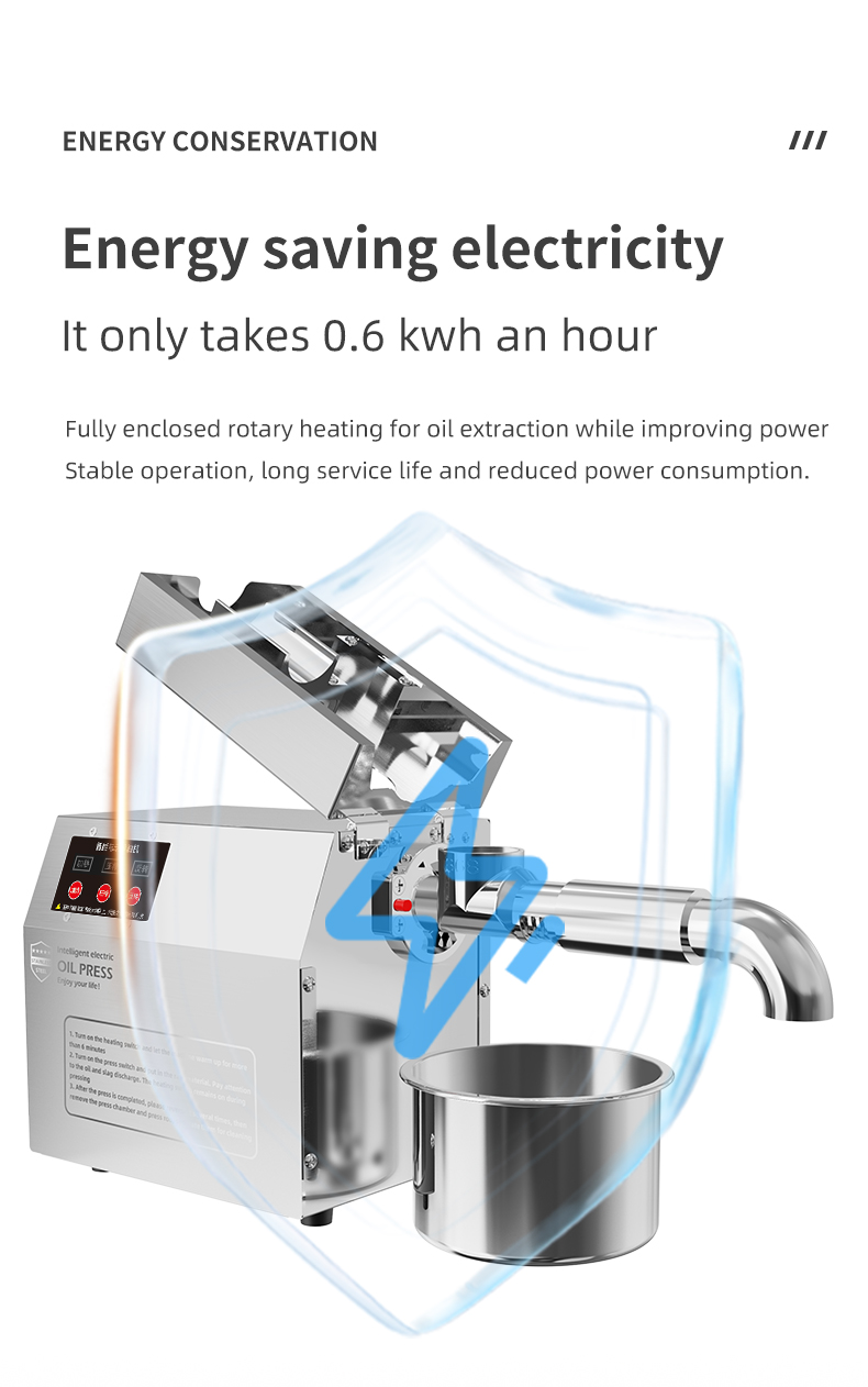 B01  oil press can be used for home and commercial processing capacity 3.5-5kg/h - Commercial Oil Pressing Machine - 10