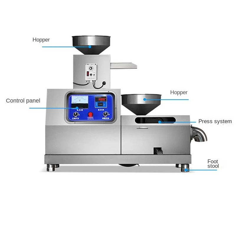 CG-Z505A Commercial oil press screw press physical press hot and cold press High oil yield oil press with temperature control Processing capacity 15kg/h - Commercial Oil Pressing Machine - 4