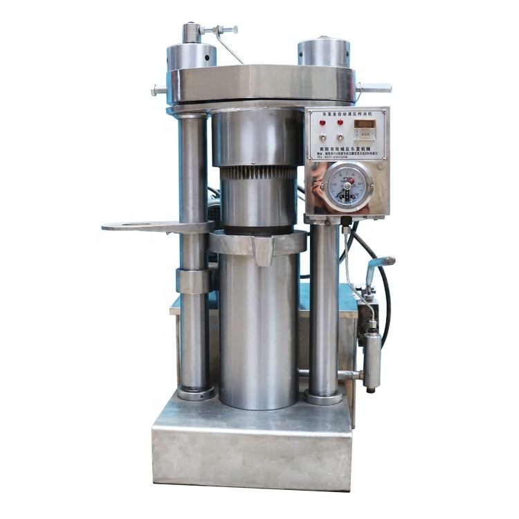 185mm Automatic small volume stainless steel high oil yield easy to operate hydraulic oil press capacity 20-30kg/h - Commercial Oil Pressing Machine - 1