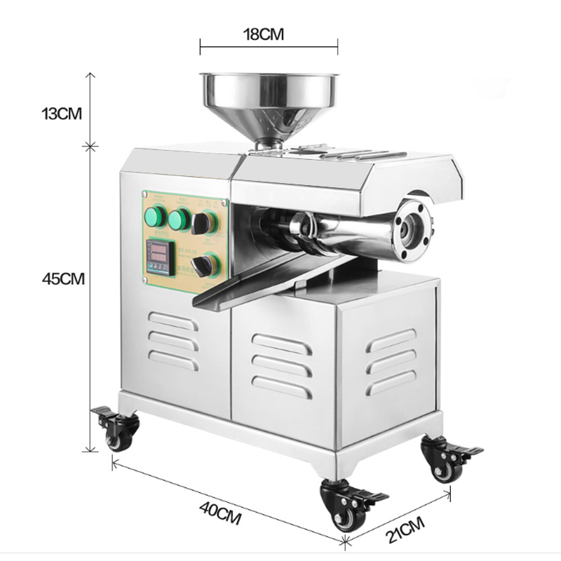 CG-03 Commercial oil press screw press physical press hot and cold press High oil yield oil press with temperature control Processing capacity 15kg/h - Commercial Oil Pressing Machine - 10