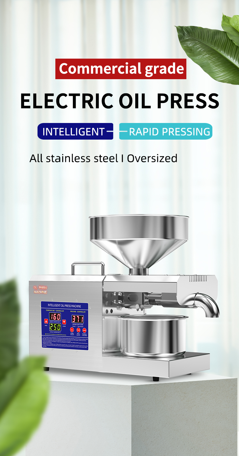 K39 commercial grade stainless steel super large intelligent electric oil press capacity of 6kg/h - Commercial Oil Pressing Machine - 2