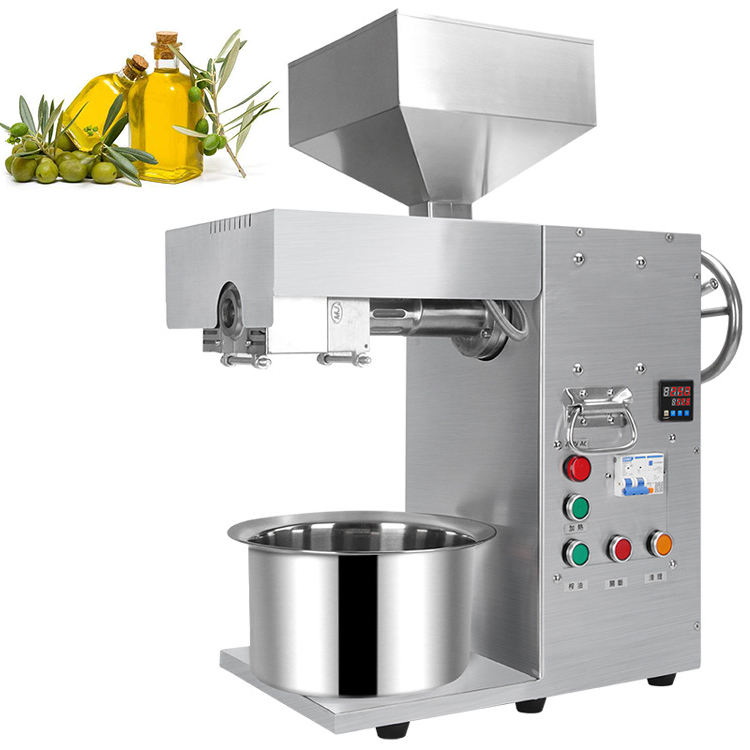 DB15 Commercial oil press screw press physical press hot and cold press High oil yield oil press with temperature control Processing capacity 20-30kg/h - Commercial Oil Pressing Machine - 3