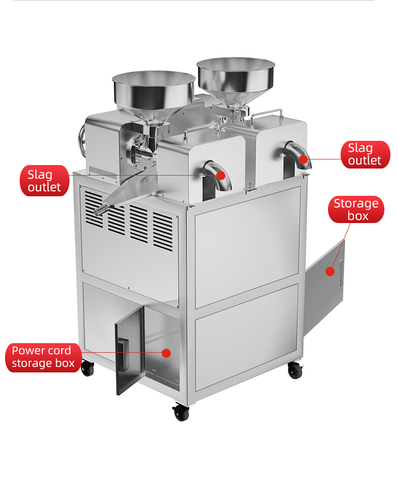 P60 double head oil pressing machine support pressing more than 30 kinds of raw materials processing capacity 40-60kg/h - Commercial Oil Pressing Machine - 12