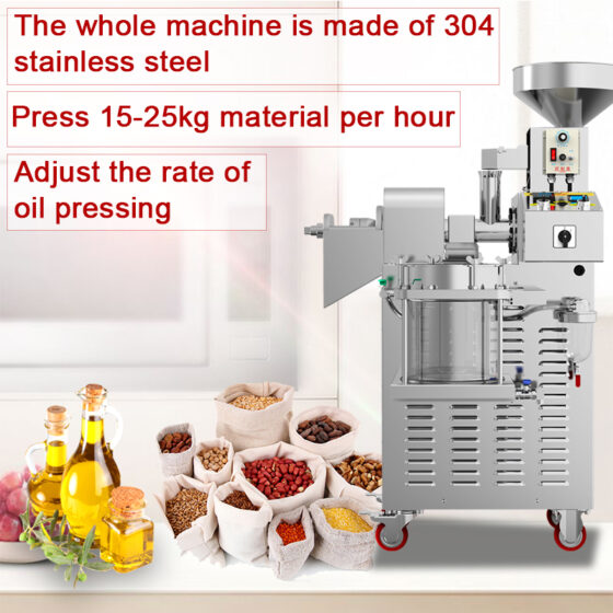 S01 stainless steel intelligent oil press with vacuum filtration capacity 15-20kg/h