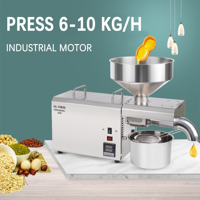 S8 New configuration new upgrade capacity 6-10kg/h industrial large motor professional grade oil press