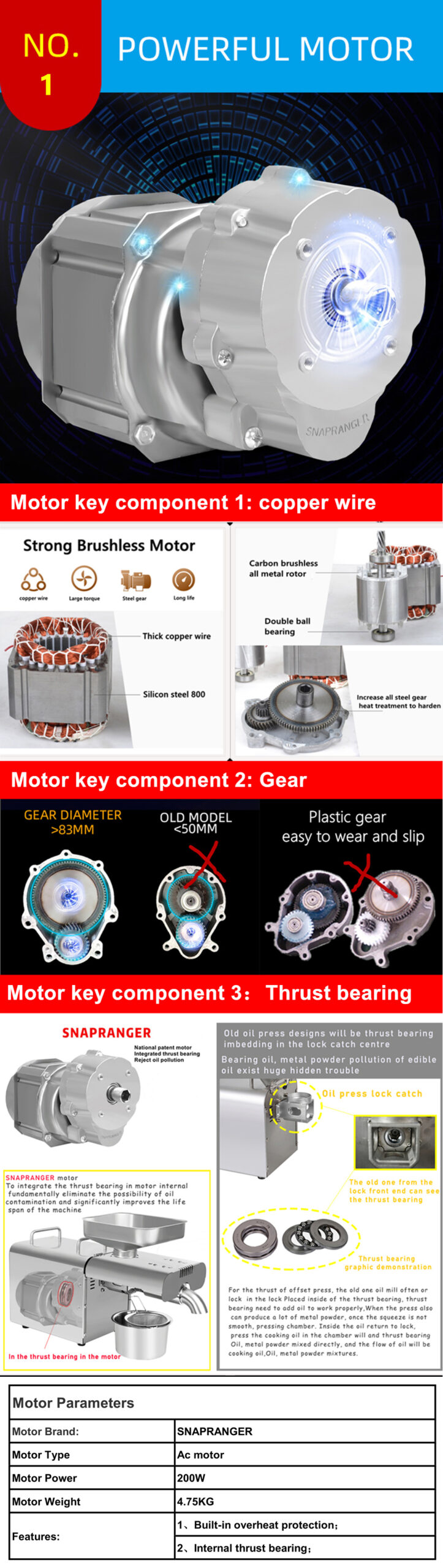 T6 new fashion stainless steel intelligent oil press capacity 3.5-5kg/h - Commercial Oil Pressing Machine - 5