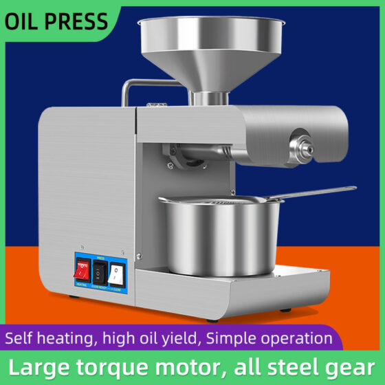 X8 temperature control stainless steel intelligent oil press capacity 3.5-5.5kg/h