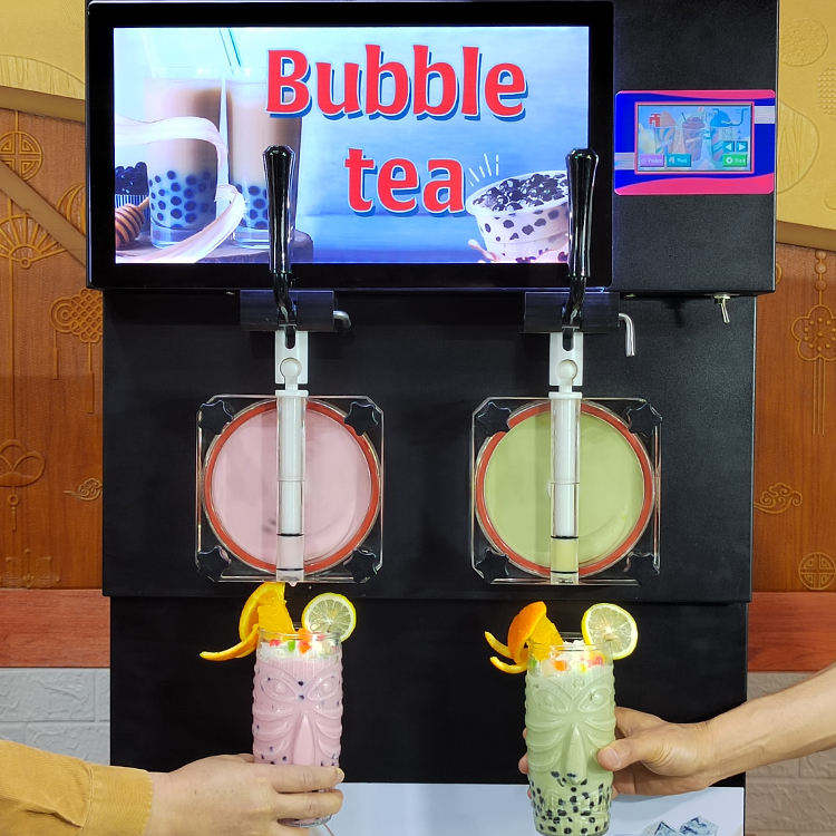 Totally-enclosed Type Frozen Cocktail Ice Slushie Bubble Tea Cocktail Margarita Milkshake Slush Machine with CE ETL
