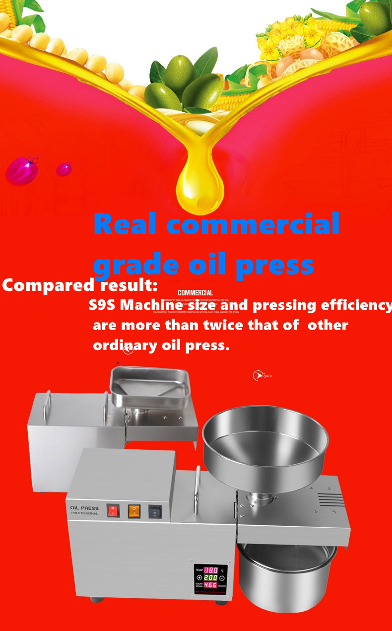 S9S New configuration new upgrade capacity 8-12kg/h industrial large motor professional grade oil press - Commercial Oil Pressing Machine - 6