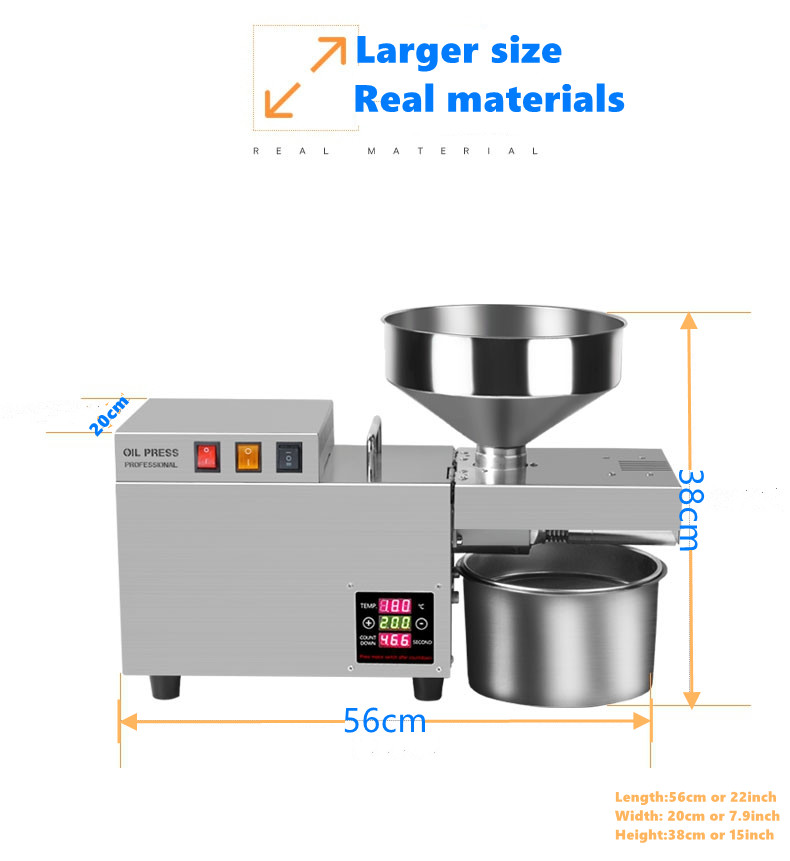 S9S New configuration new upgrade capacity 8-12kg/h industrial large motor professional grade oil press - Commercial Oil Pressing Machine - 4