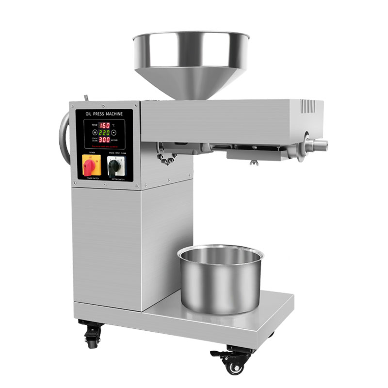 D05 capacity 8-12kg/h medium stainless steel body pure copper motor oil press - Commercial Oil Pressing Machine - 2