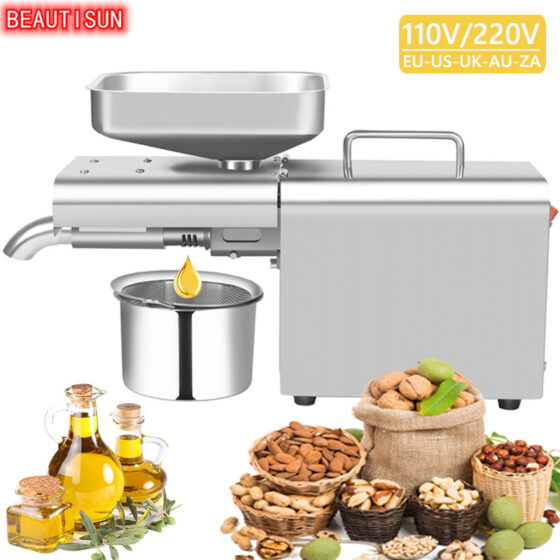 T6 new fashion stainless steel intelligent oil press capacity 3.5-5kg/h