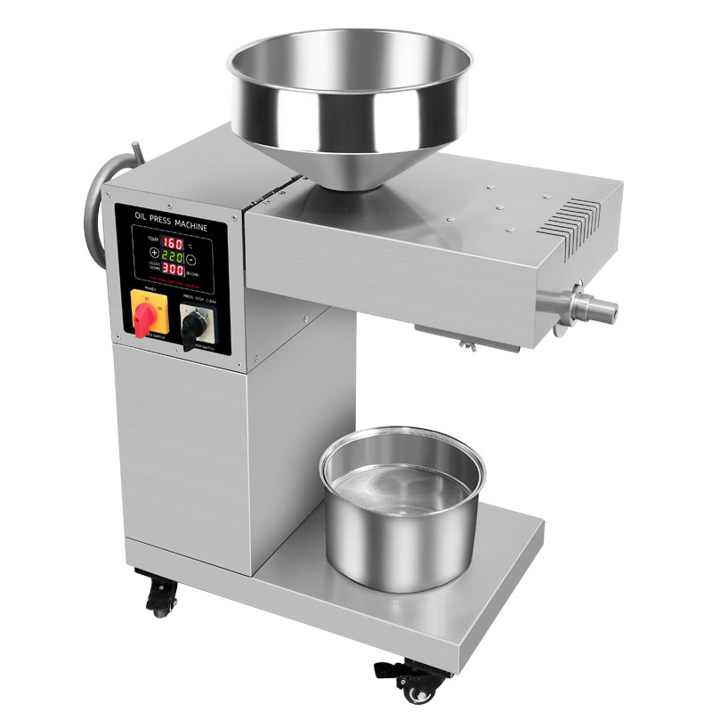 D05 capacity 8-12kg/h medium stainless steel body pure copper motor oil press - Commercial Oil Pressing Machine - 3