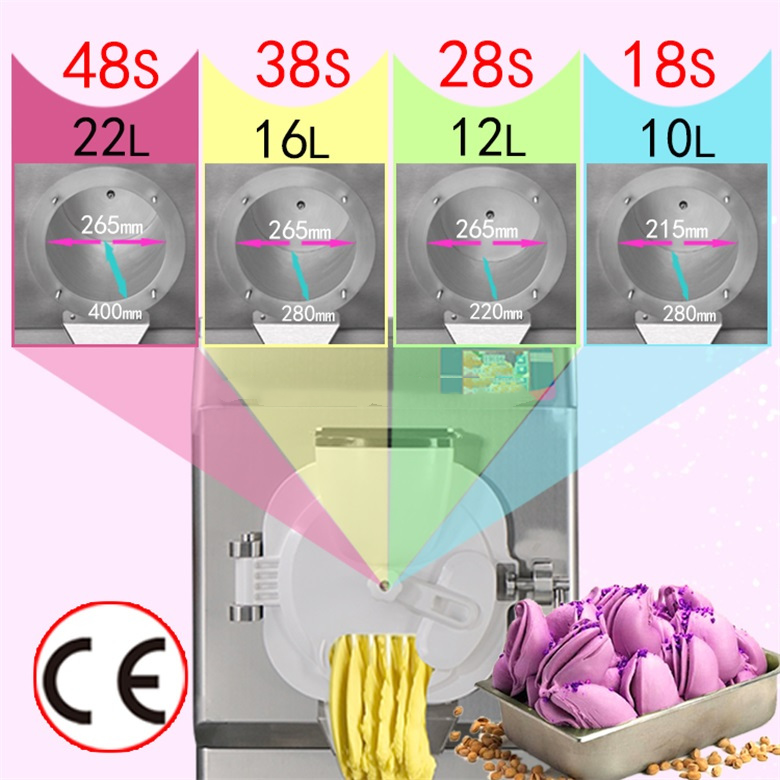 CE Rohs 认证意大利商用全自动冰淇淋硬冰淇淋机/意大利冰
