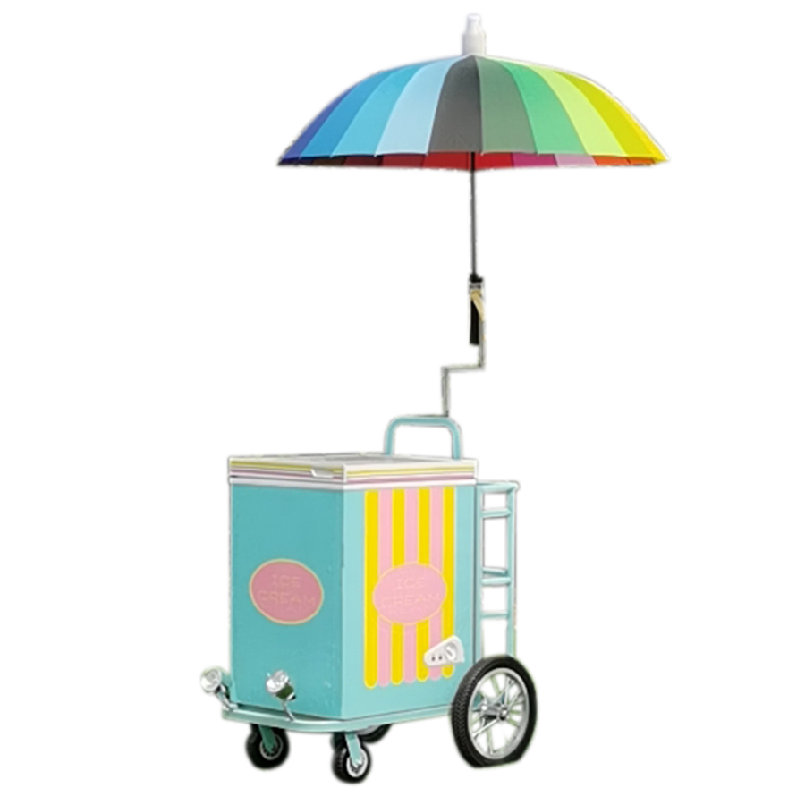 热销冰淇淋车拖车移动食品卡车休闲食品推车支架自动售货车/移动冰柜/移动冰箱