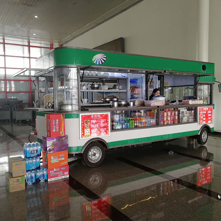 OEM Mobile Food Car Stainless Steel Outdoor Kiosk Store for Sale Food Trailer Beach Cart Customization Fast Ice Cream Vending - ice cream cart - 6