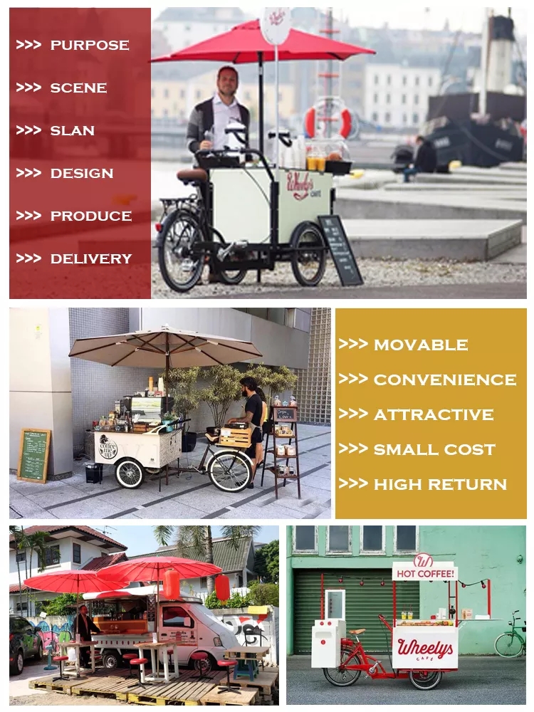 Hot Sell Ice Cream Cart Trailer Mobile Food Truck Snack Food Push Car Stand Vending Cart/Mobile Freezer/Mobile Refrigerator - ice cream cart - 8