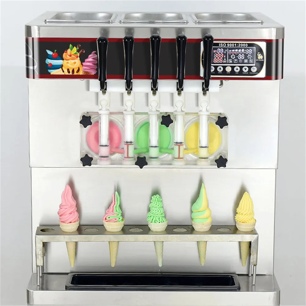 Our Best Sale Ice Cream Machine 5 Flavors Commercial Soft Ice Cream Machine Tabletop Soft Ice Cream Machine for sale - Soft Ice Cream Machine - 1