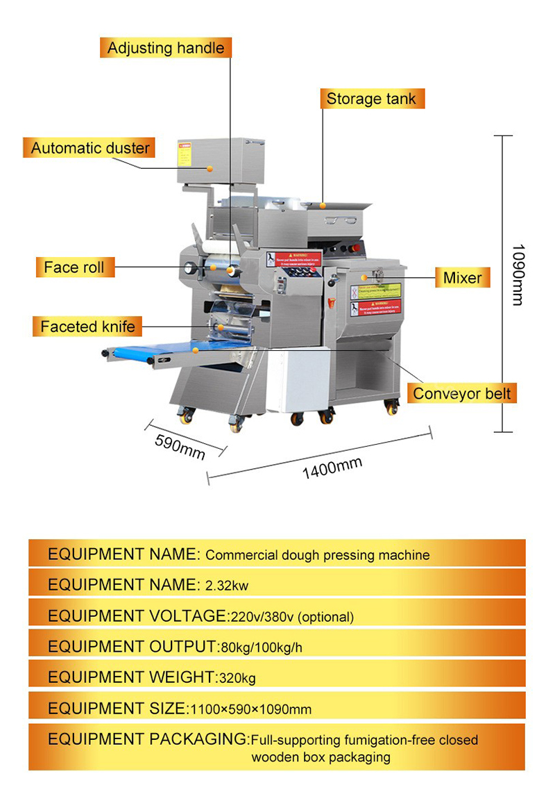 All In One Fresh Noodle Making Machine Noodles Maker Thickness and Speed Can be Adjusted - Commercial Using Noodel Machine - 2