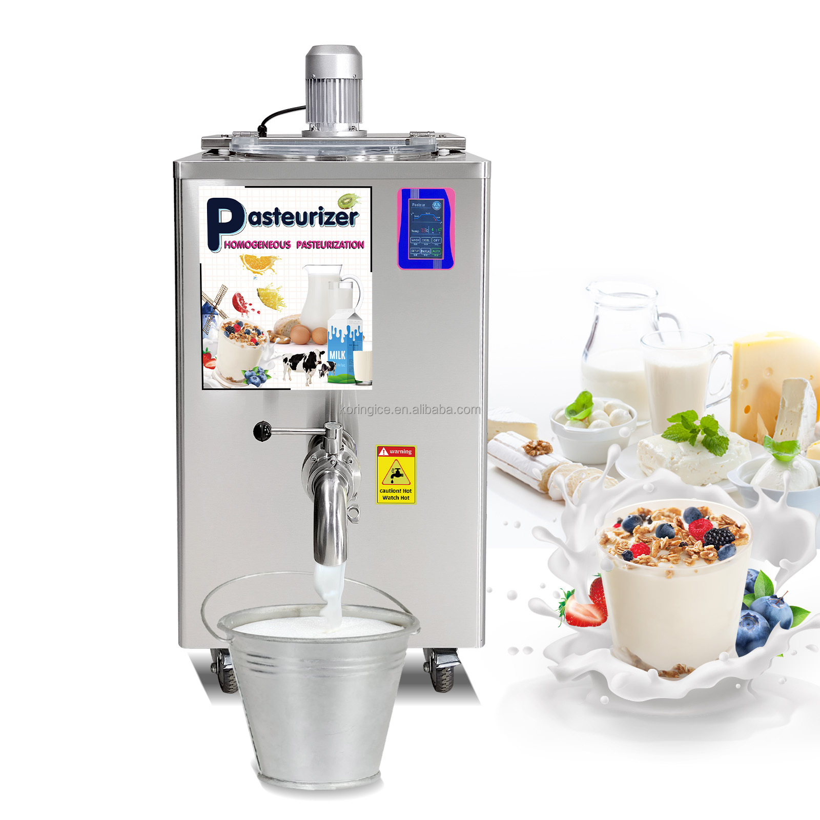 36L Low and High Milk Juice Temperature Pasteurization Machine/Milk Pasteurizer/Milksterilization Machine with refrigeration - milk pasteurizer - 2