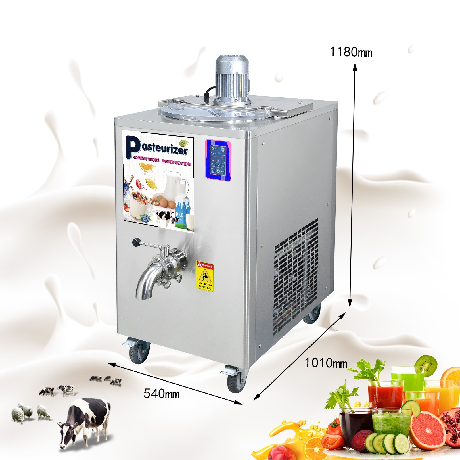 36L Low and High Milk Juice Temperature Pasteurization Machine/Milk Pasteurizer/Milksterilization Machine with refrigeration - milk pasteurizer - 4