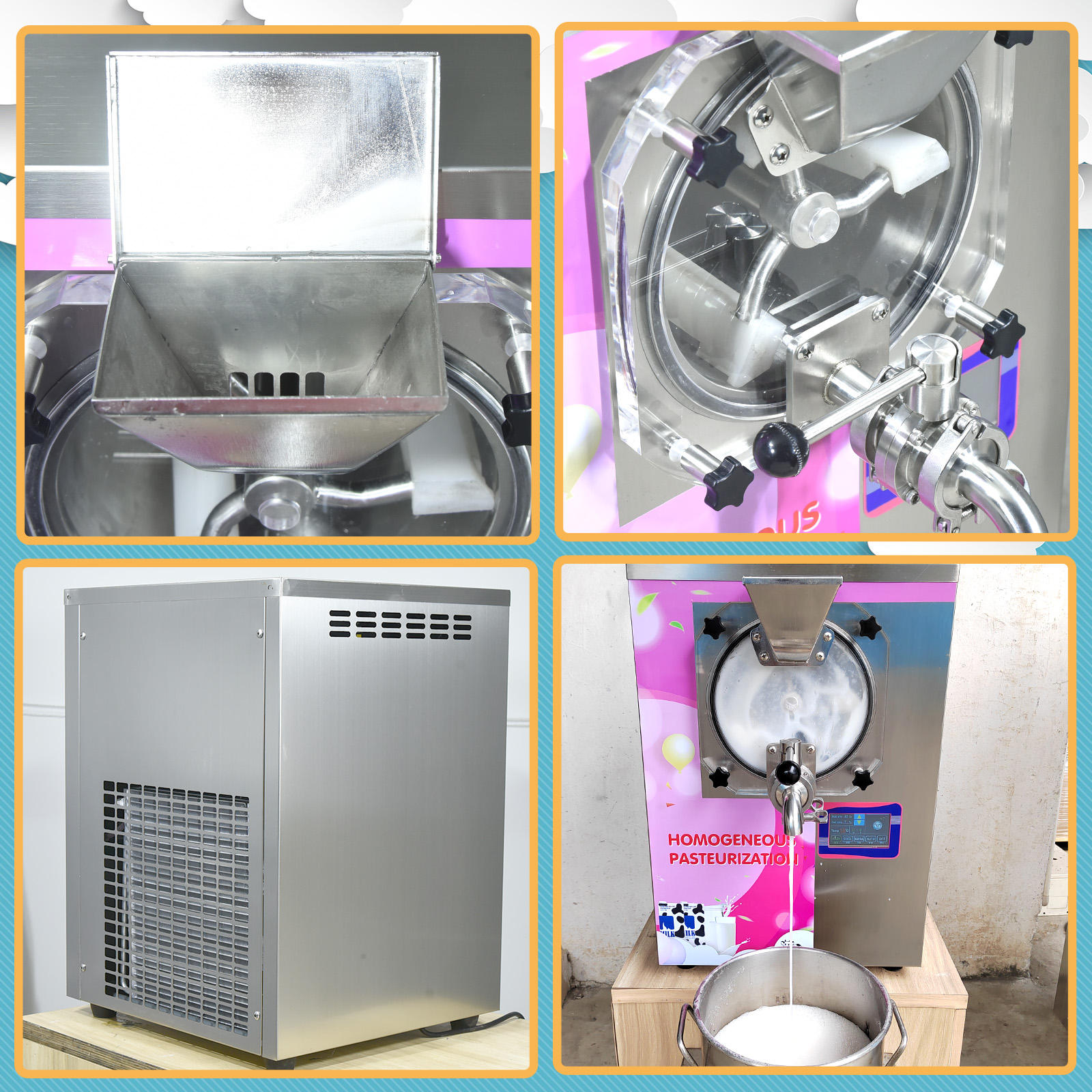 Milk Pasteurizer/High Pressure Pasteurization/Ice Cream and Milk Juice Pasteurization Machine Price - milk pasteurizer - 20