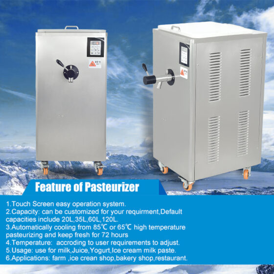 CE Italy Milk Ice Cream Pasteurizer/High Pressure Pasteurization Pasturizer Machine /Ice Cream and Milk Pasteurizer Machine
