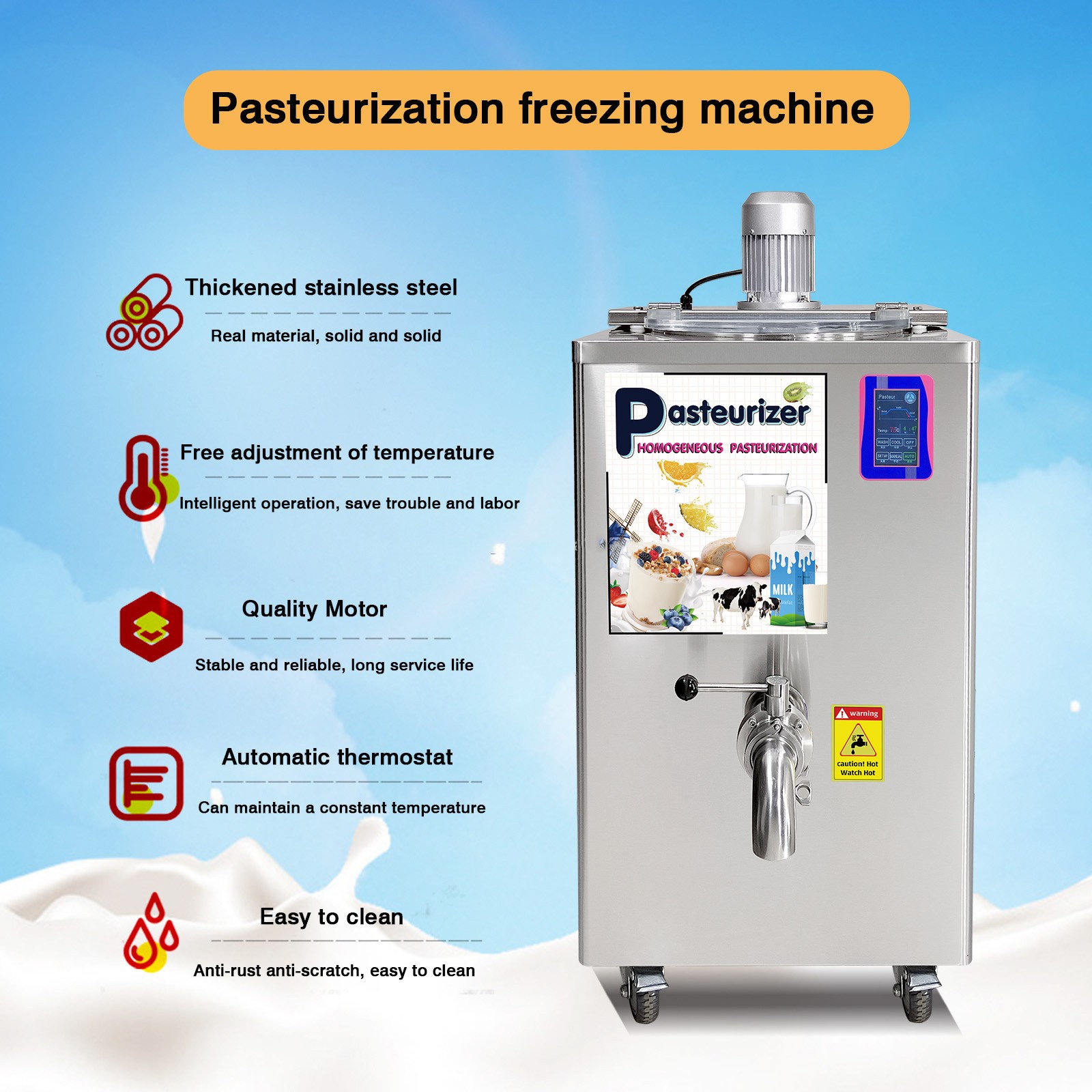 36L Low and High Milk Juice Temperature Pasteurization Machine/Milk Pasteurizer/Milksterilization Machine with refrigeration - milk pasteurizer - 11