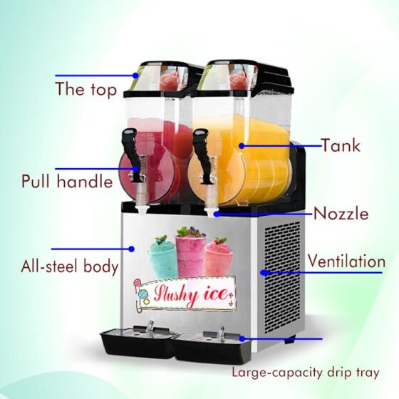Cheap Shipment 12 Litres x2 Frozen Beverage Dispenser Ice Slush Machine/Slush machine