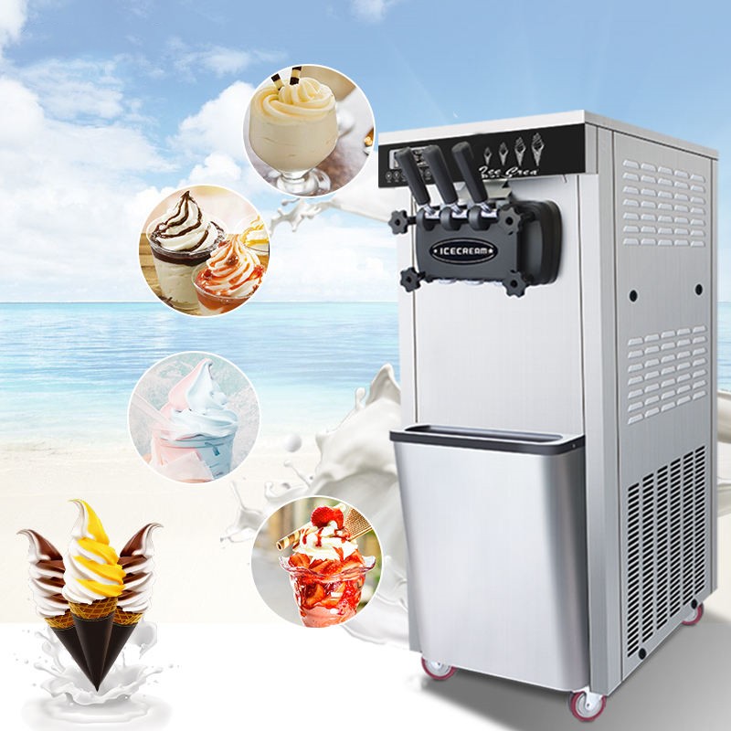 Hot Selling CE Certified Commercial 3 Flavor Soft Ice Cream Machine Frozen Yogurt machine Manufacturer - Soft Ice Cream Machine - 1