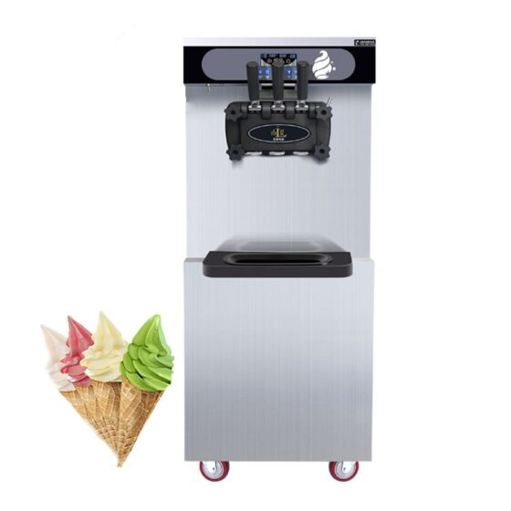 High Quality Automatic Commercial Stainless Steel Snack Machines Soft Ice Cream Machine 25-28L/H for restaurant