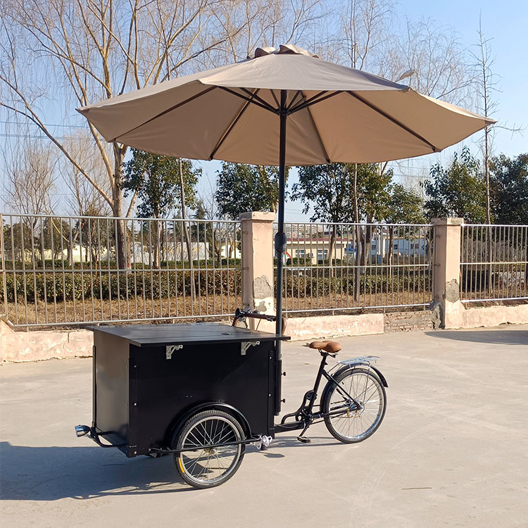 New Design Ice Cream Push Cart Mobile Outdoor Juices and Ice Cream Vending Kiosk Trailer Retail Fast Food Cart Store Truck - ice cream cart - 2